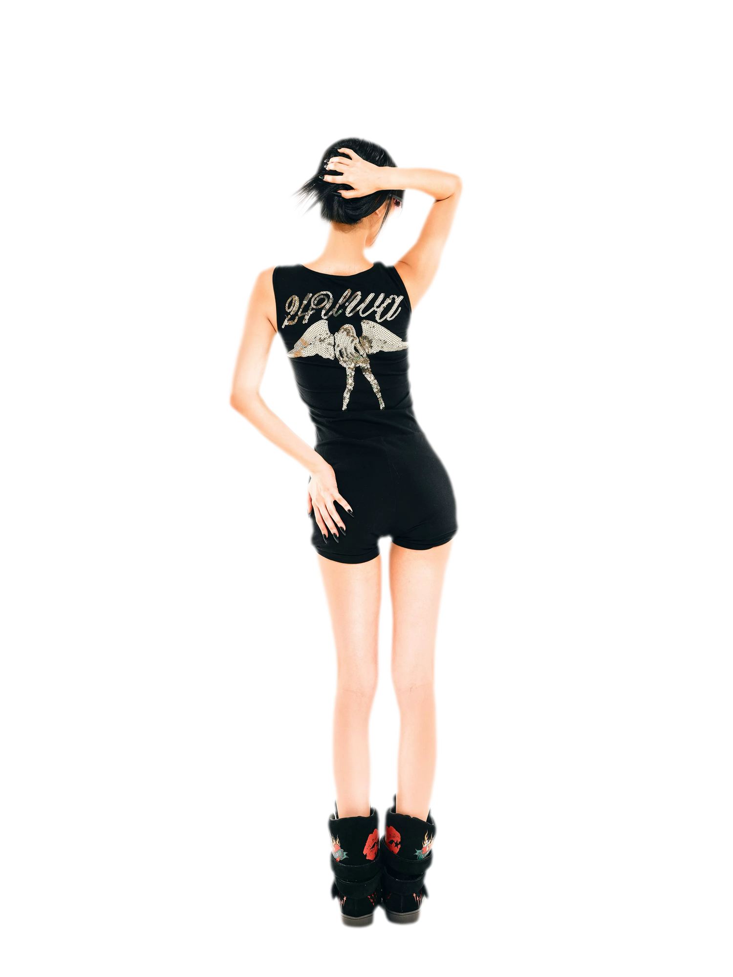 24ANS x UWA Sequin Embroidered Romper