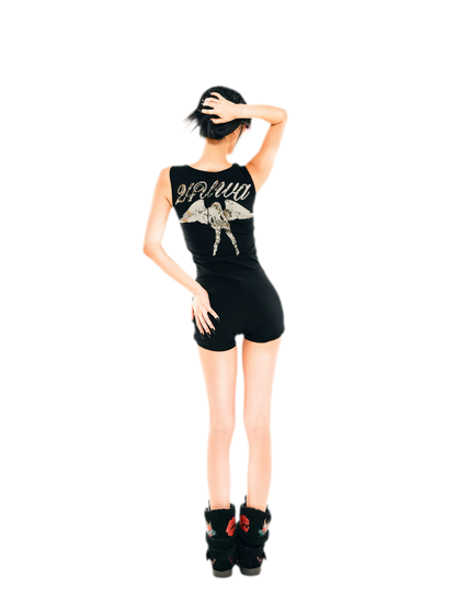24ANS x UWA Sequin Embroidered Romper