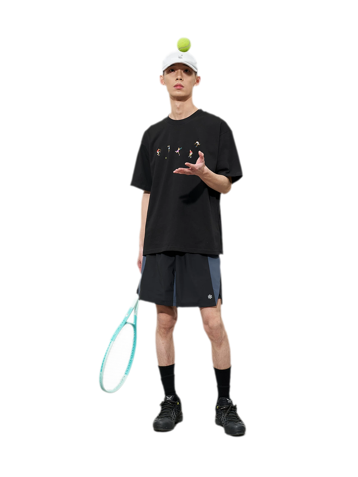 Hand Drawn Tennis Embroidery Tee