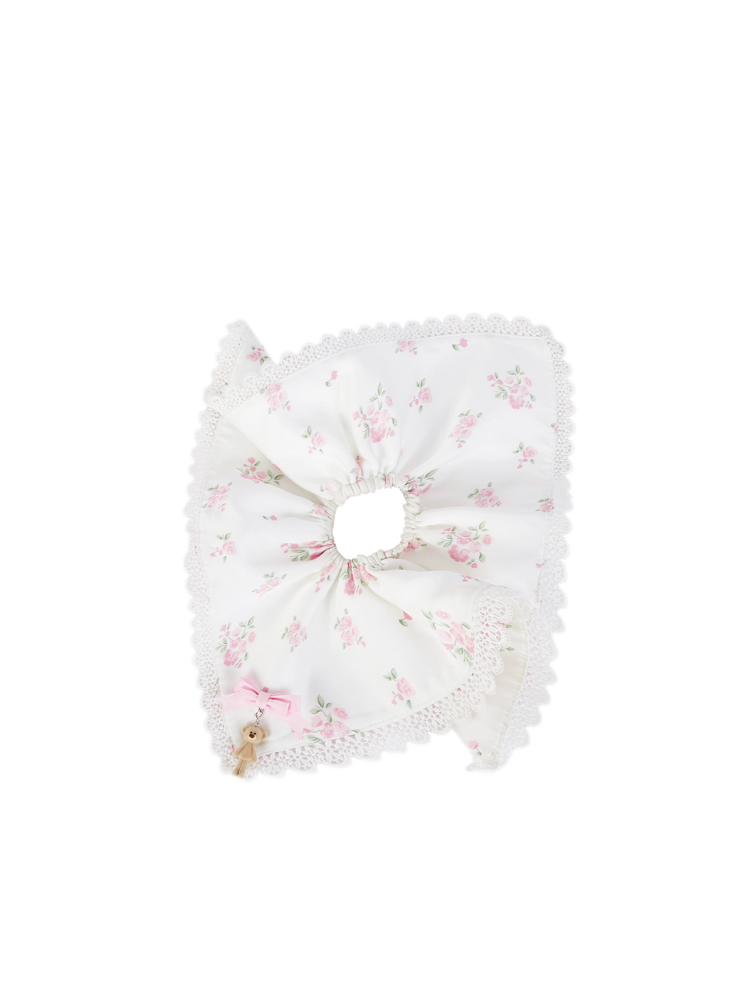 Floral Hanky Scrunchie
