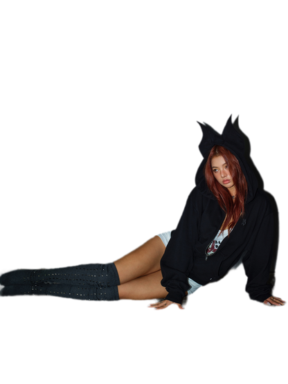 Devil Ear Zip Hoodie