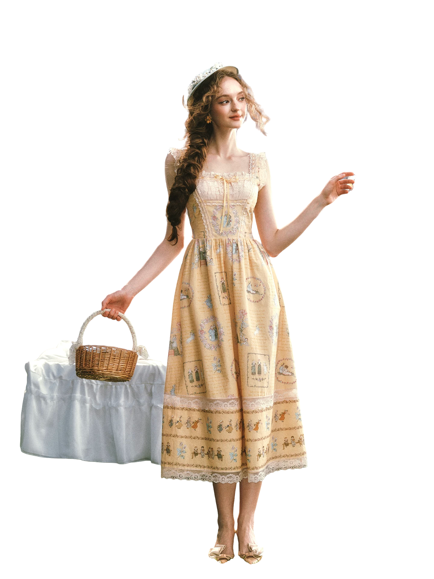 French Country Cotton Floral Dress