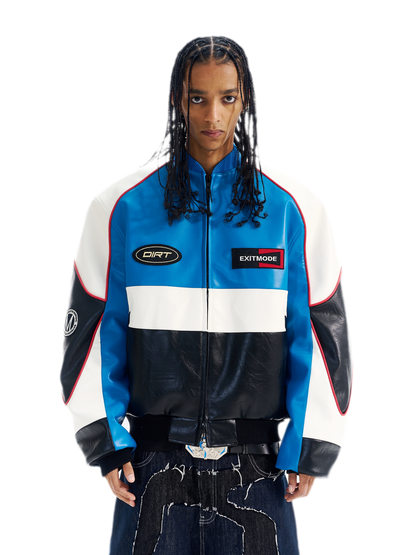 Contrast Embroidered Oversized Jacket