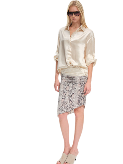 Vintage kokerrok met slangenprint