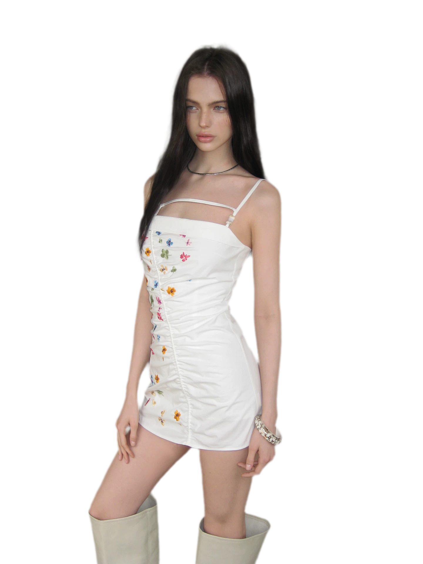 Vintage Embroidered Sleeveless Dress