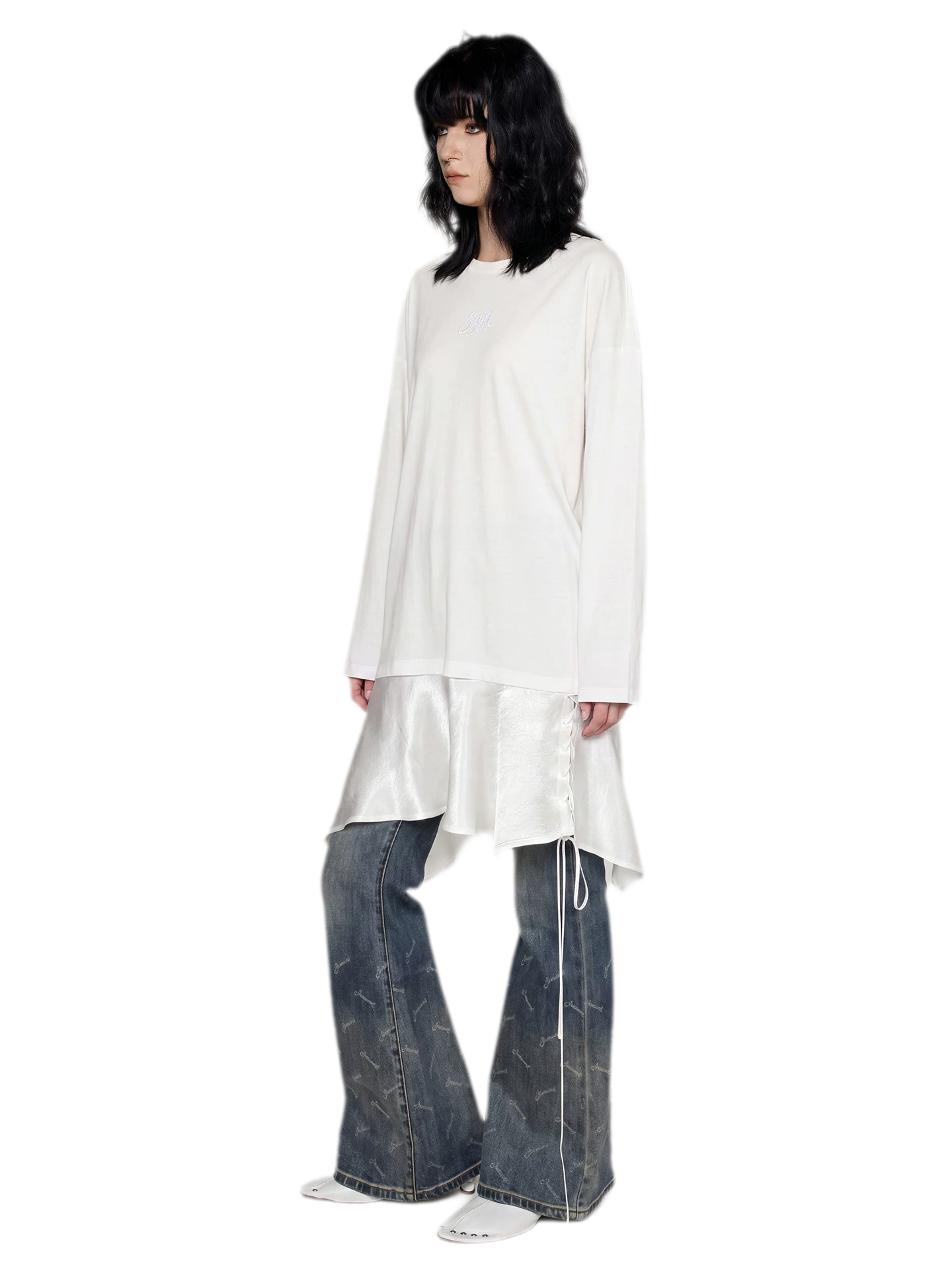 Acetate Layered Hem Dress
