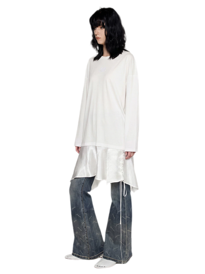 Acetate Layered Hem Dress