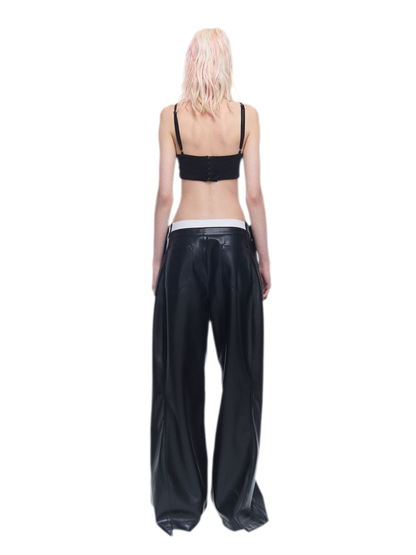 Metal Ring Gathered Bra