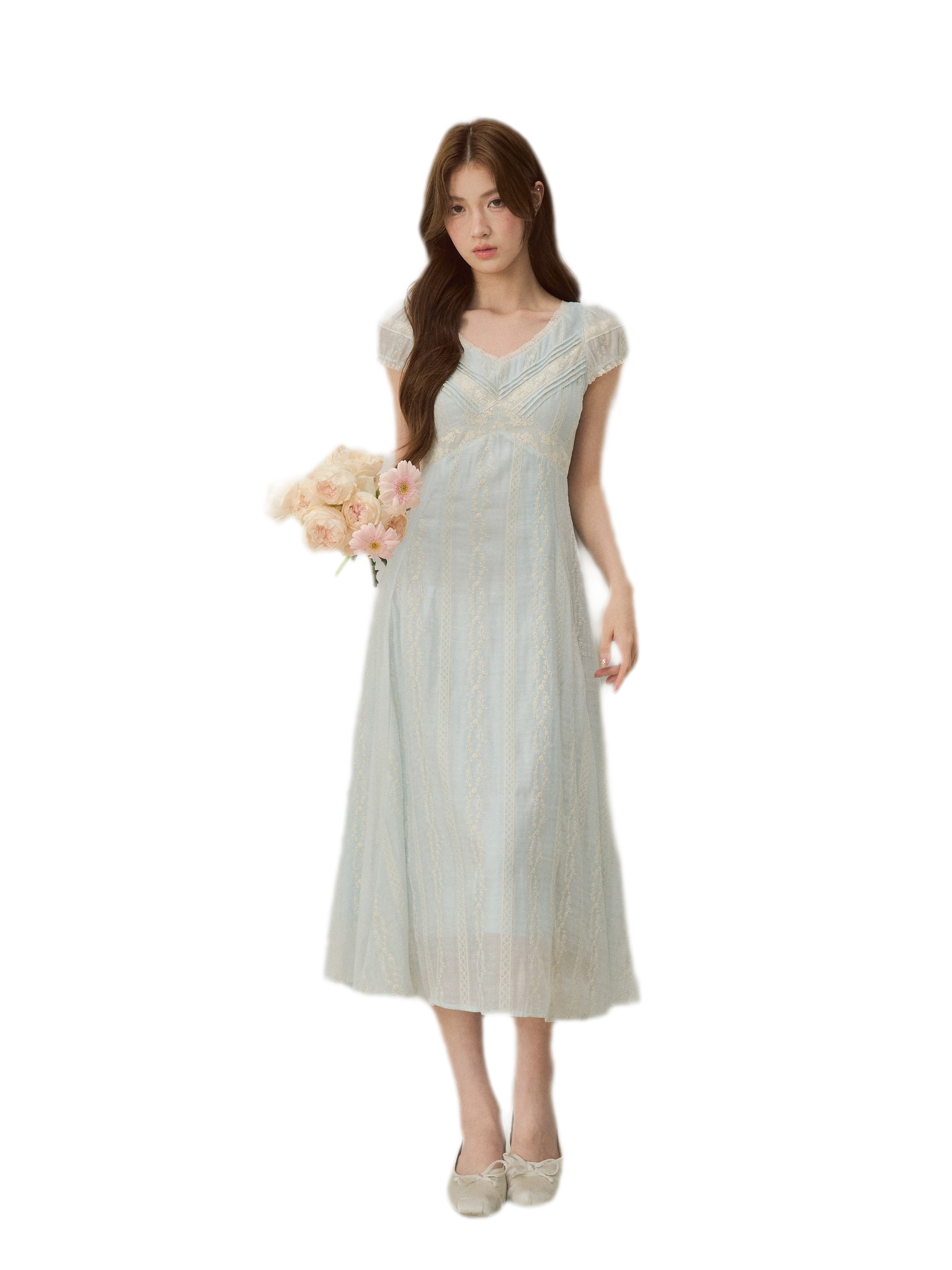 Embroidered Waist Dress