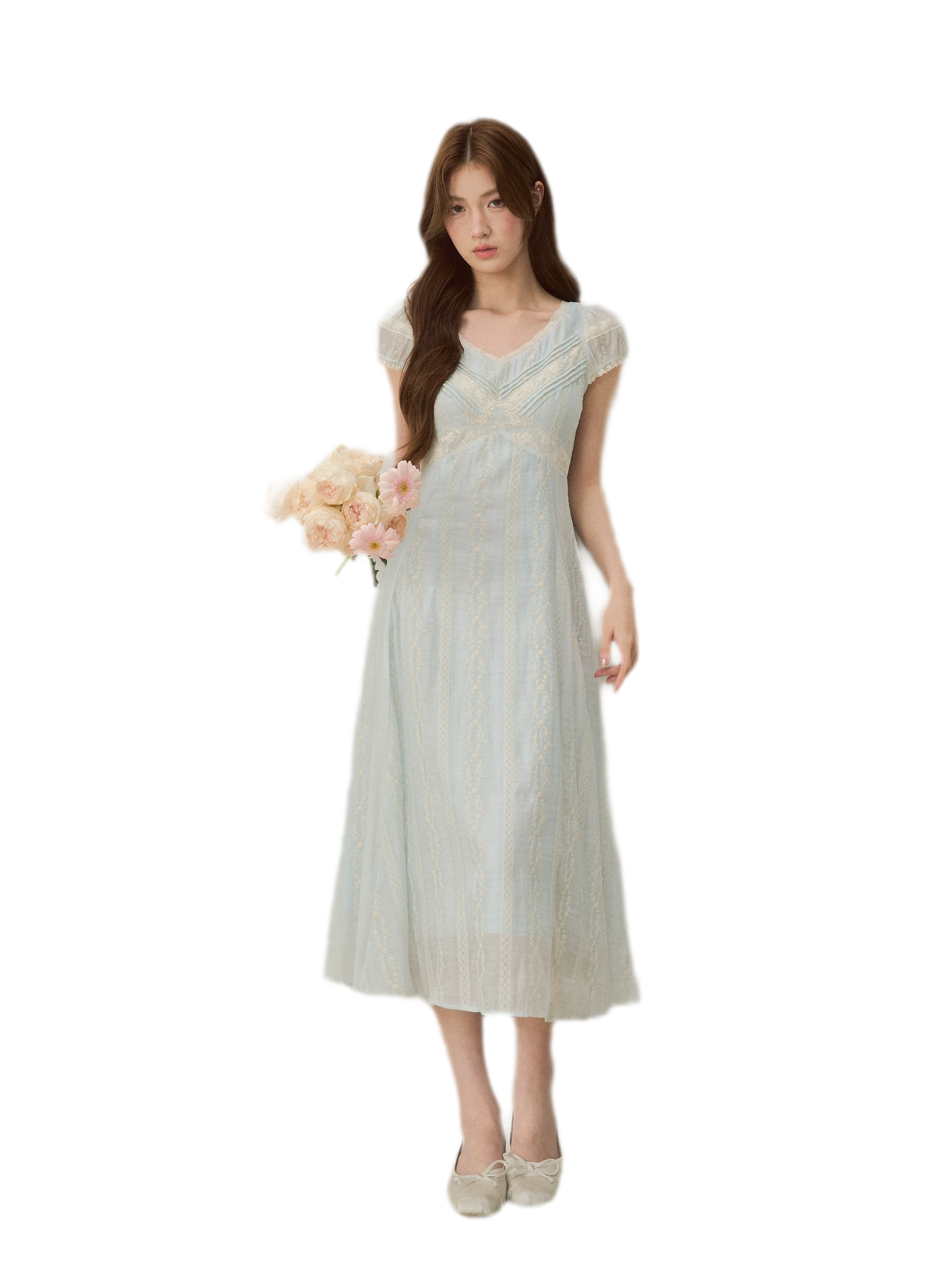 Embroidered Waist Dress