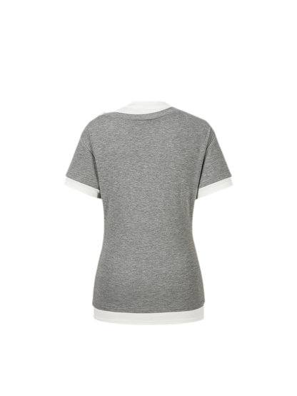 Off-Shoulder Layered Tee