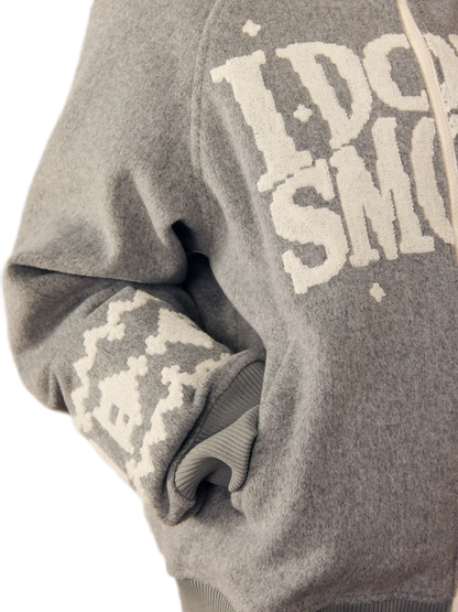 Brushed Fair Isle Hooded Jacket