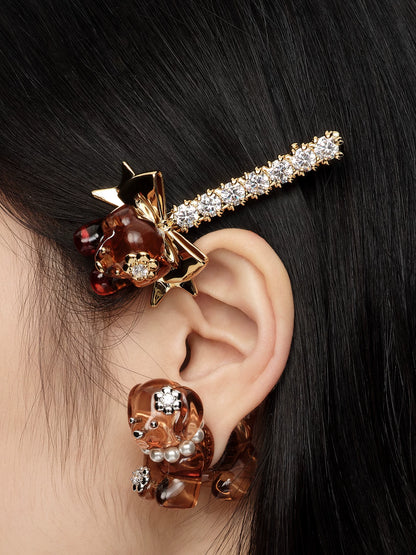 Velvet Bow Dog Hair Clip