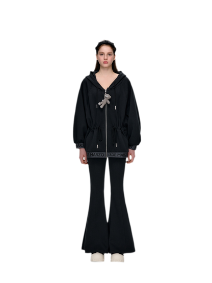 Logo Hooded Zip Jacket