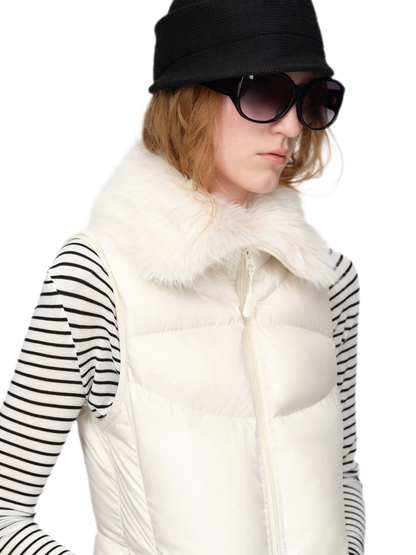 Gilet matelassé en duvet brillant