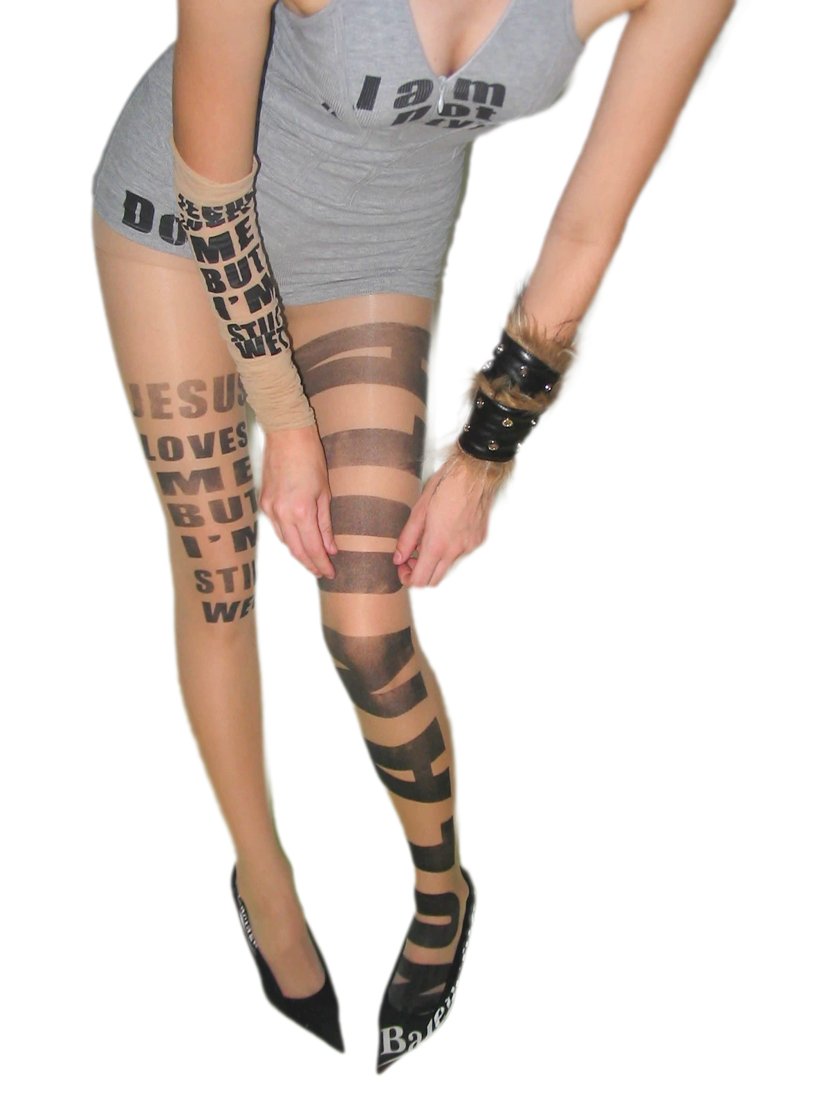Sheer Letter Tights