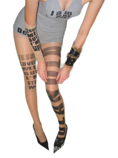 Sheer Letter Tights