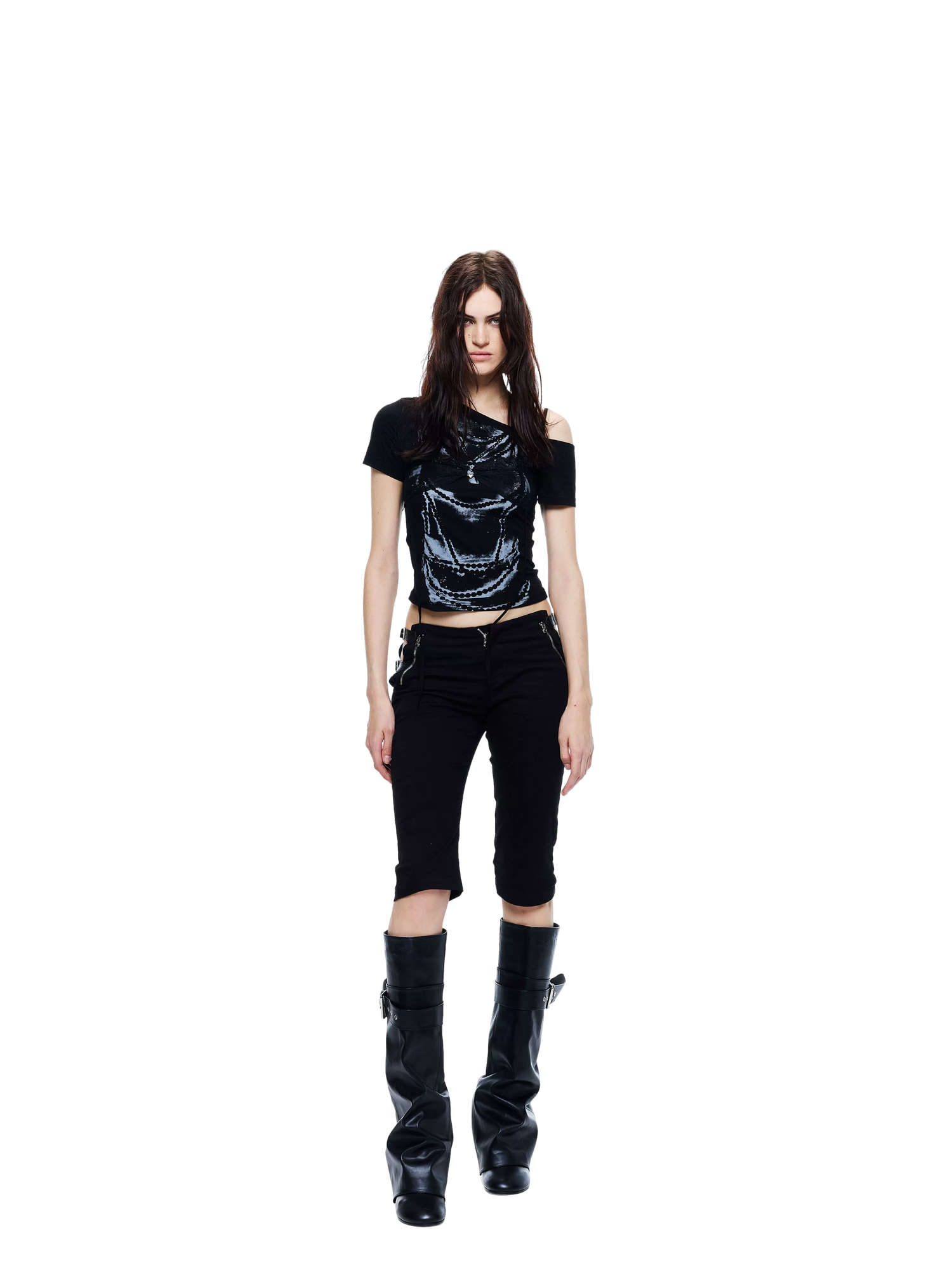 Light Asia T-shirt with Lace and Print