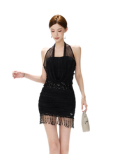 CYNR Halter Sequin Mini Dress – view 5