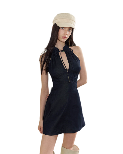 Sleeveless Halter Dress