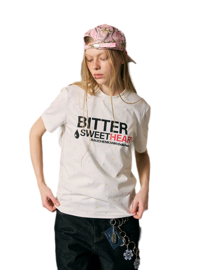 Colorful Polka-Dot Fitted T-Shirt