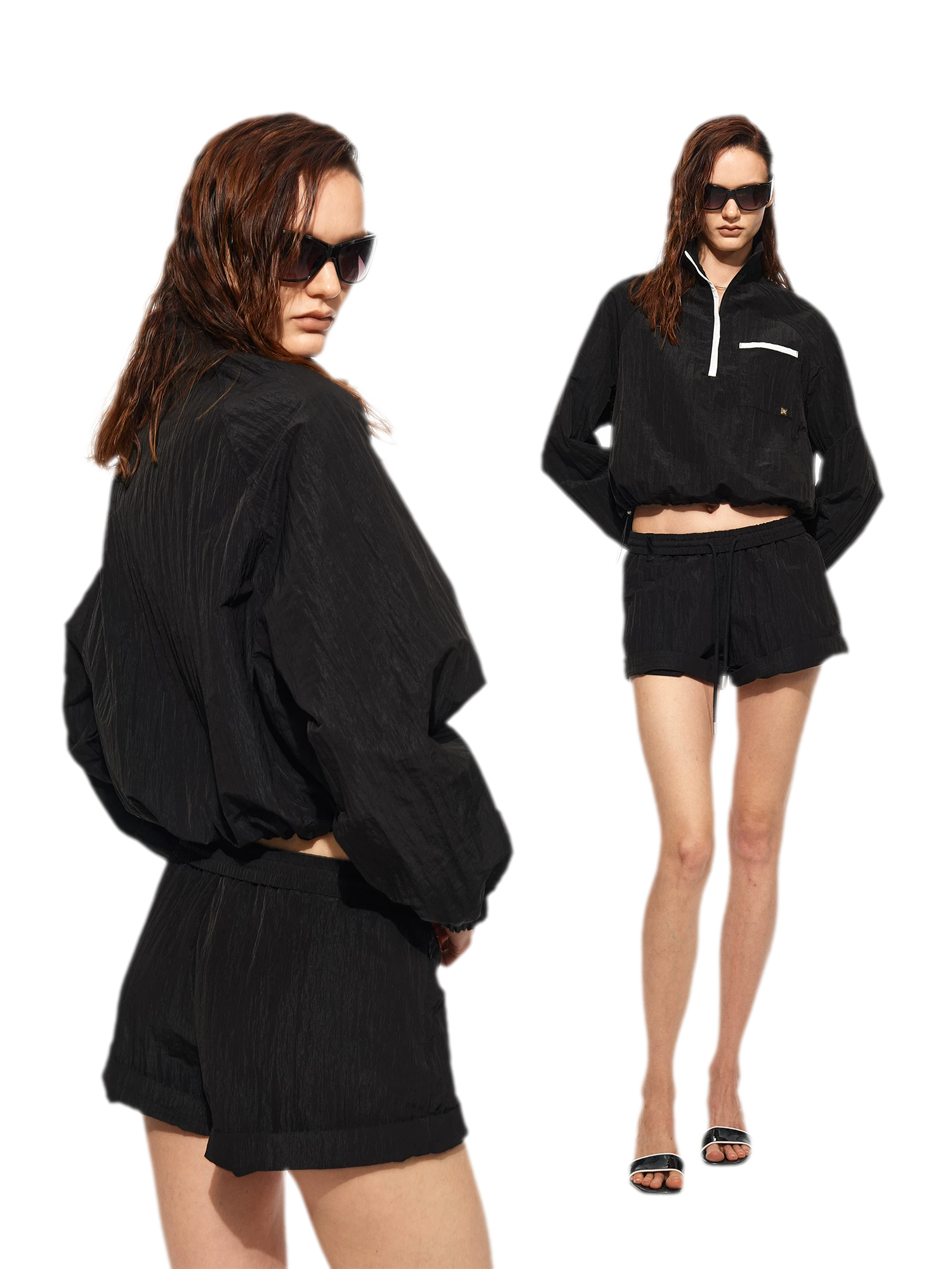 Sun-Protective Raglan Shorts Set