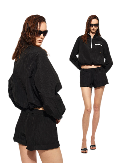 Sun-Protective Raglan Shorts Set