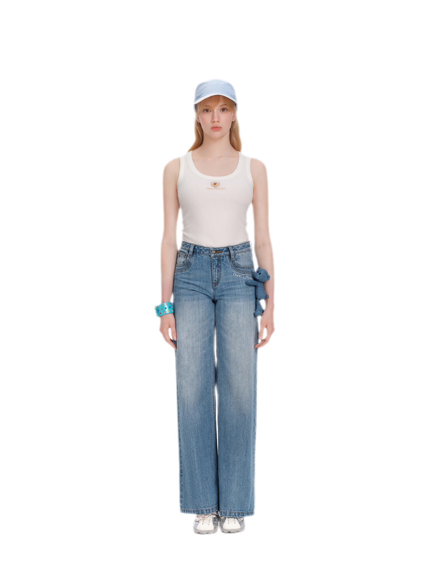 13DE MARZO Mid-Low Waist Straight Jeans – view 4