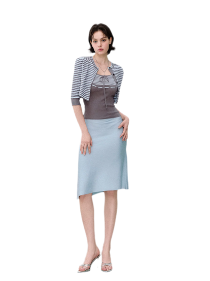 Textured Stripe Knit Set