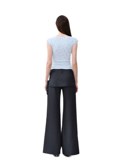 Riveted Wide-Leg Pants