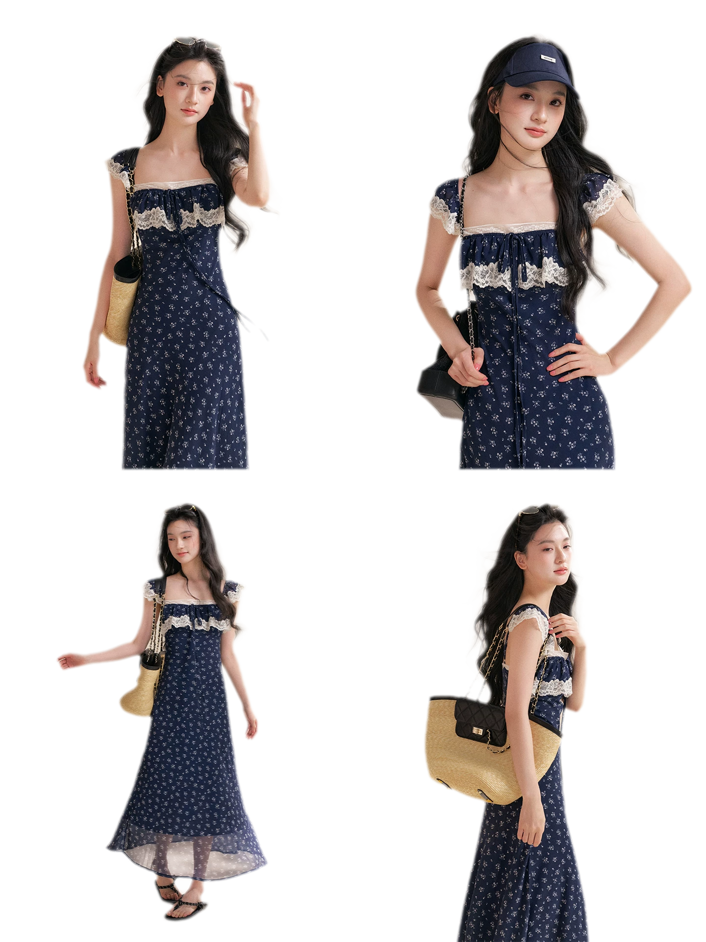 Lace Floral Camisole Dress