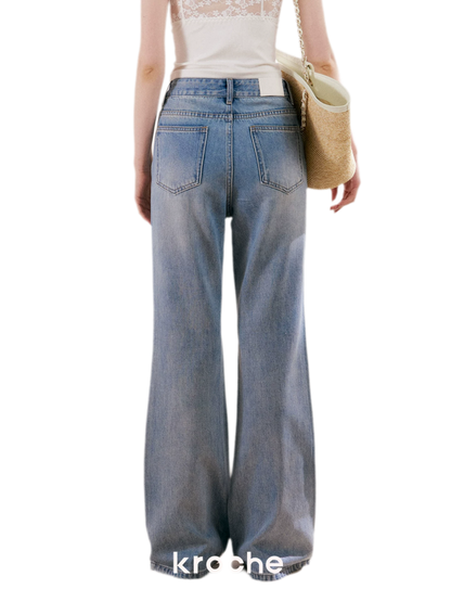 Rhinestone Micro-Flare Jeans