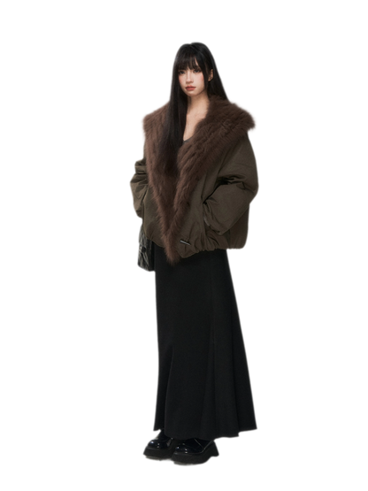 Goose Down Fox Fur Jacket