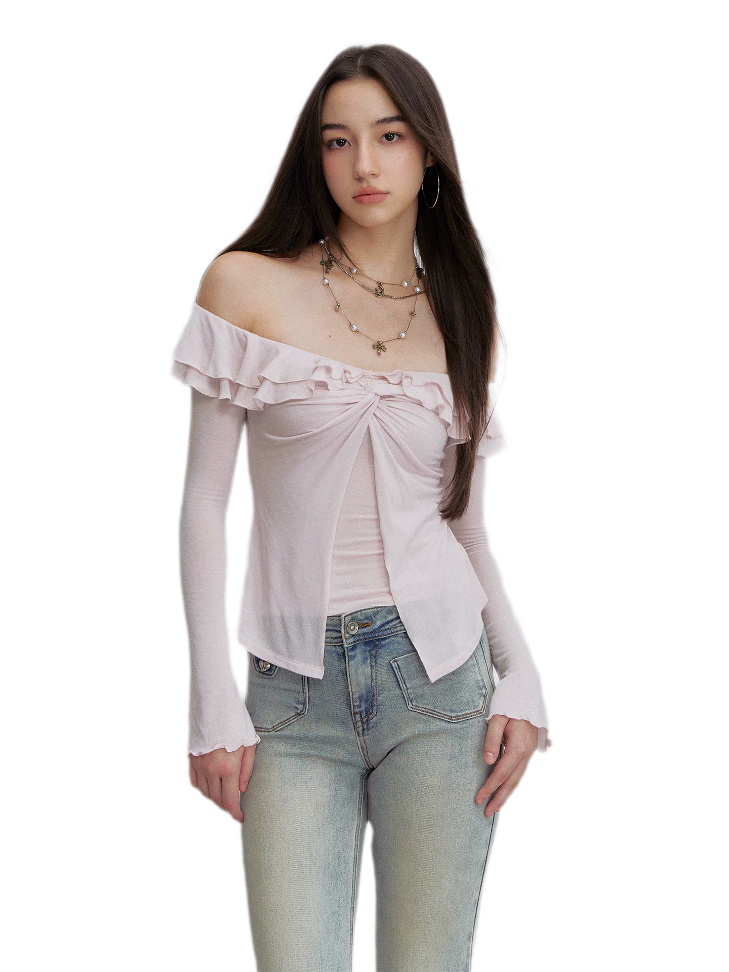 Ruffle Off-Shoulder Top