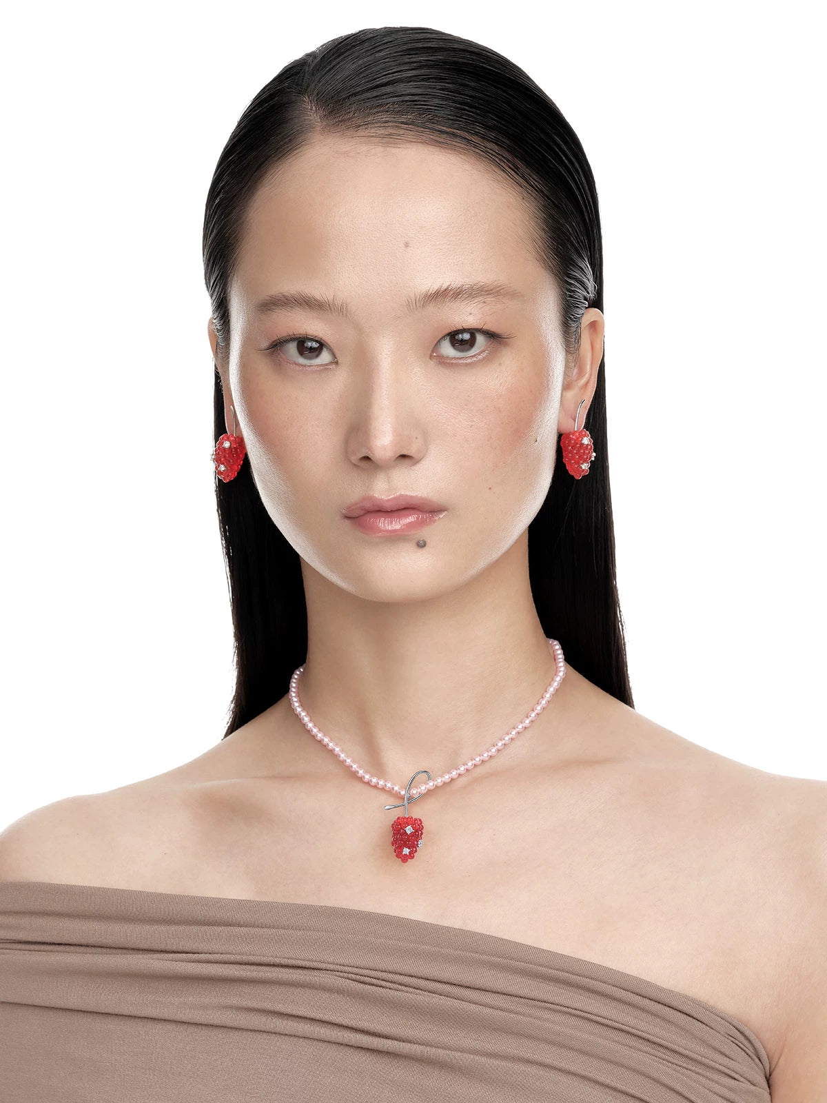 Beaded Heart Pendant Necklace
