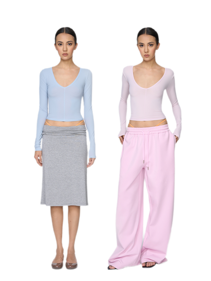 Deep V Slim Top