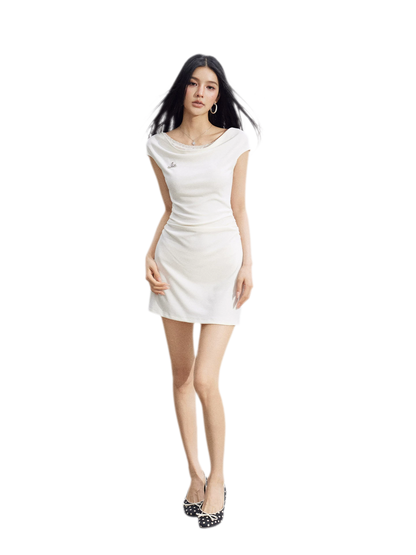 Lace Draped Mini Dress