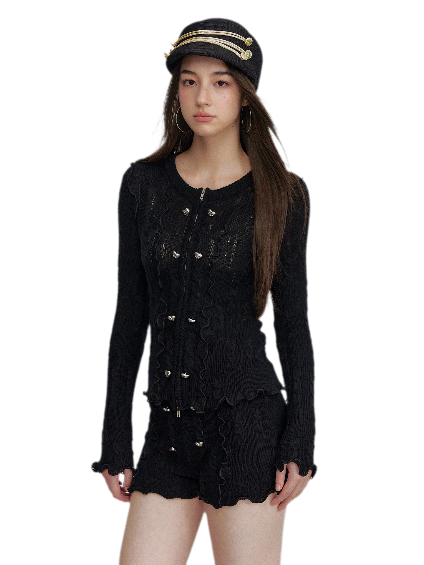 Heart Button Knit Set