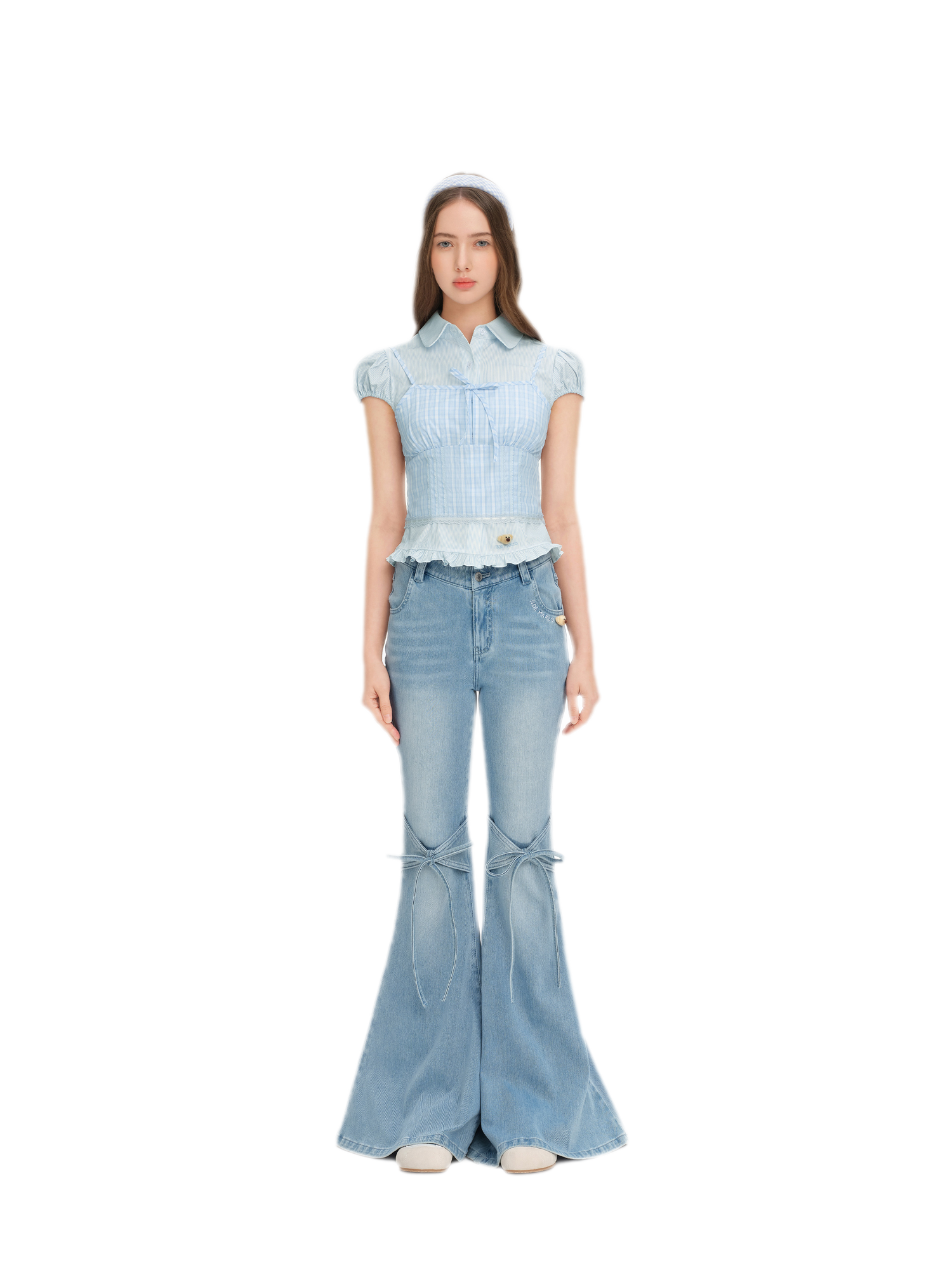 Mermaid Flare Denim Pants