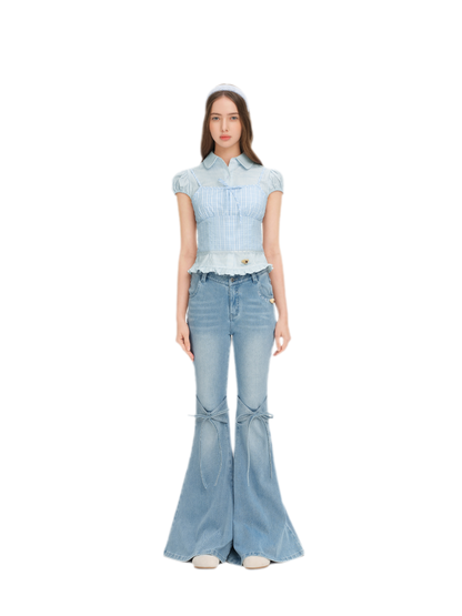 Mermaid Flare Denim Pants