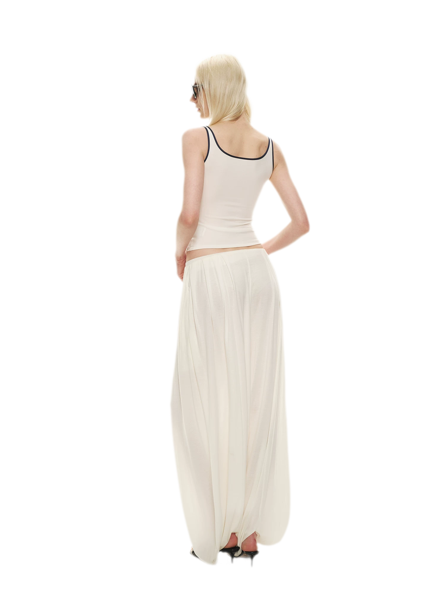 Tencel Blend Relaxed Wide-Leg Pants