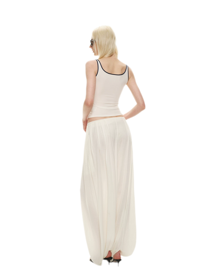 Tencel Blend Relaxed Wide-Leg Pants
