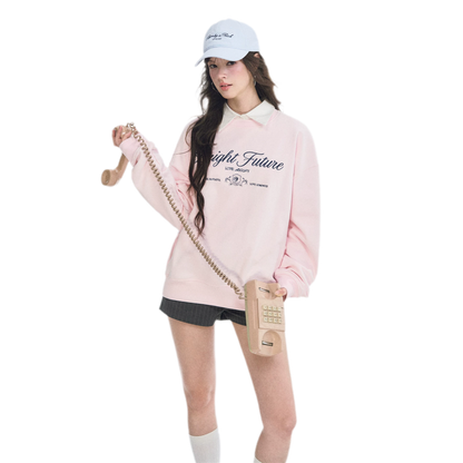 Embroidered Graphic Crewneck Sweatshirt