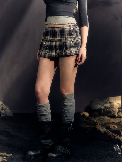 Plaid A-Line Mini Skirt