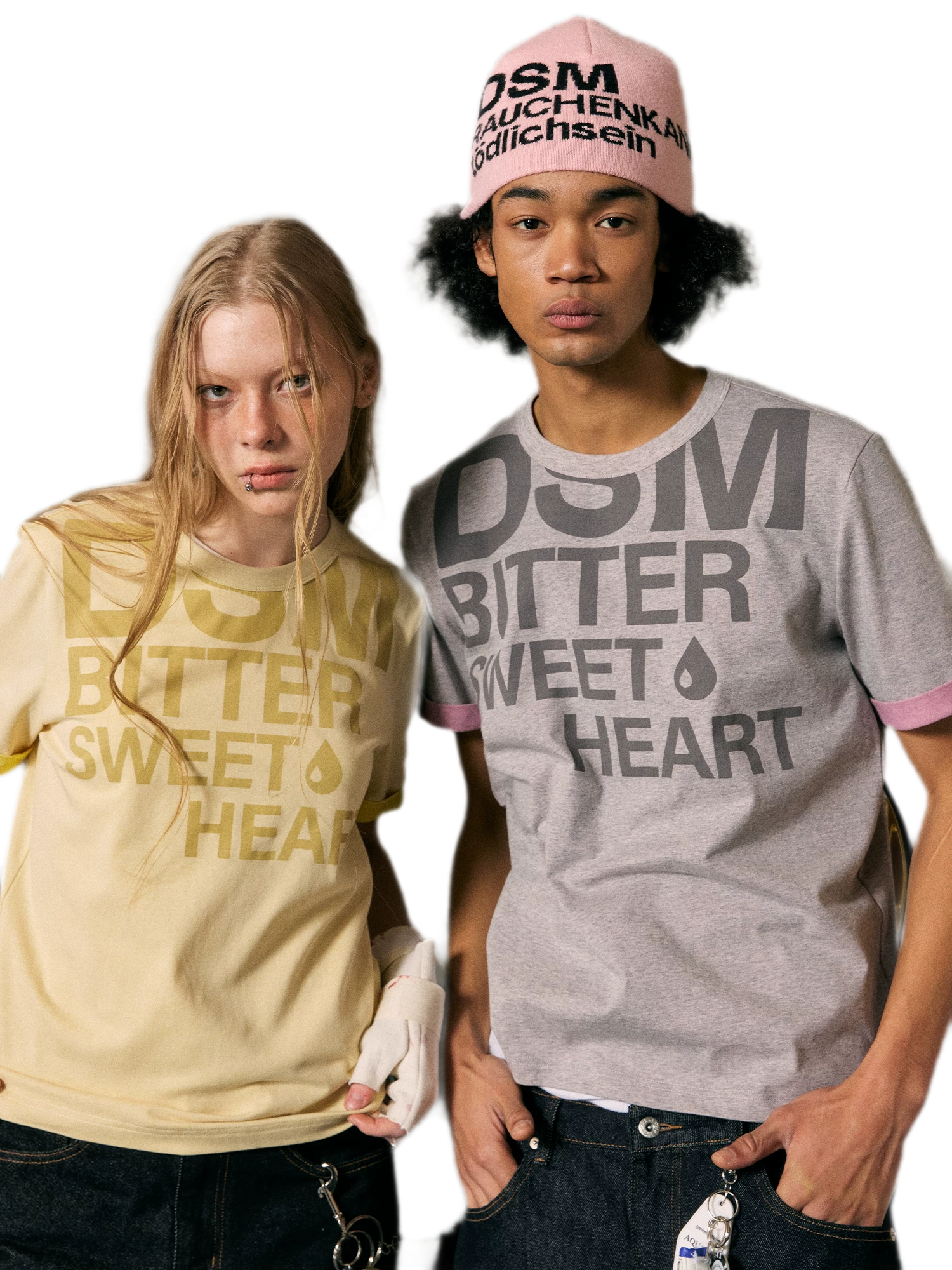 Contrast Print Fitted T-Shirt