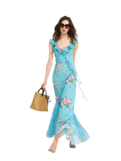 Lace Trim Mermaid Dress