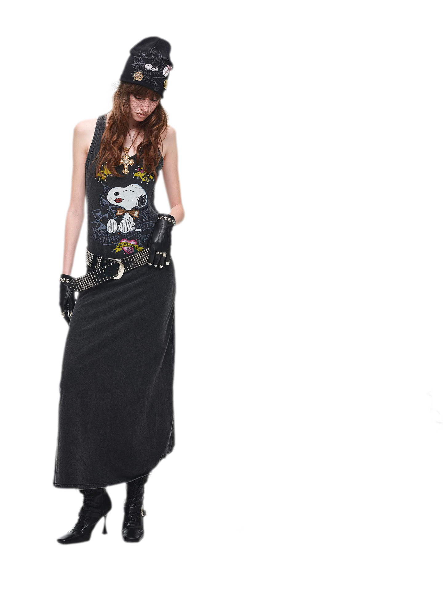 Washed Print Tank Dress