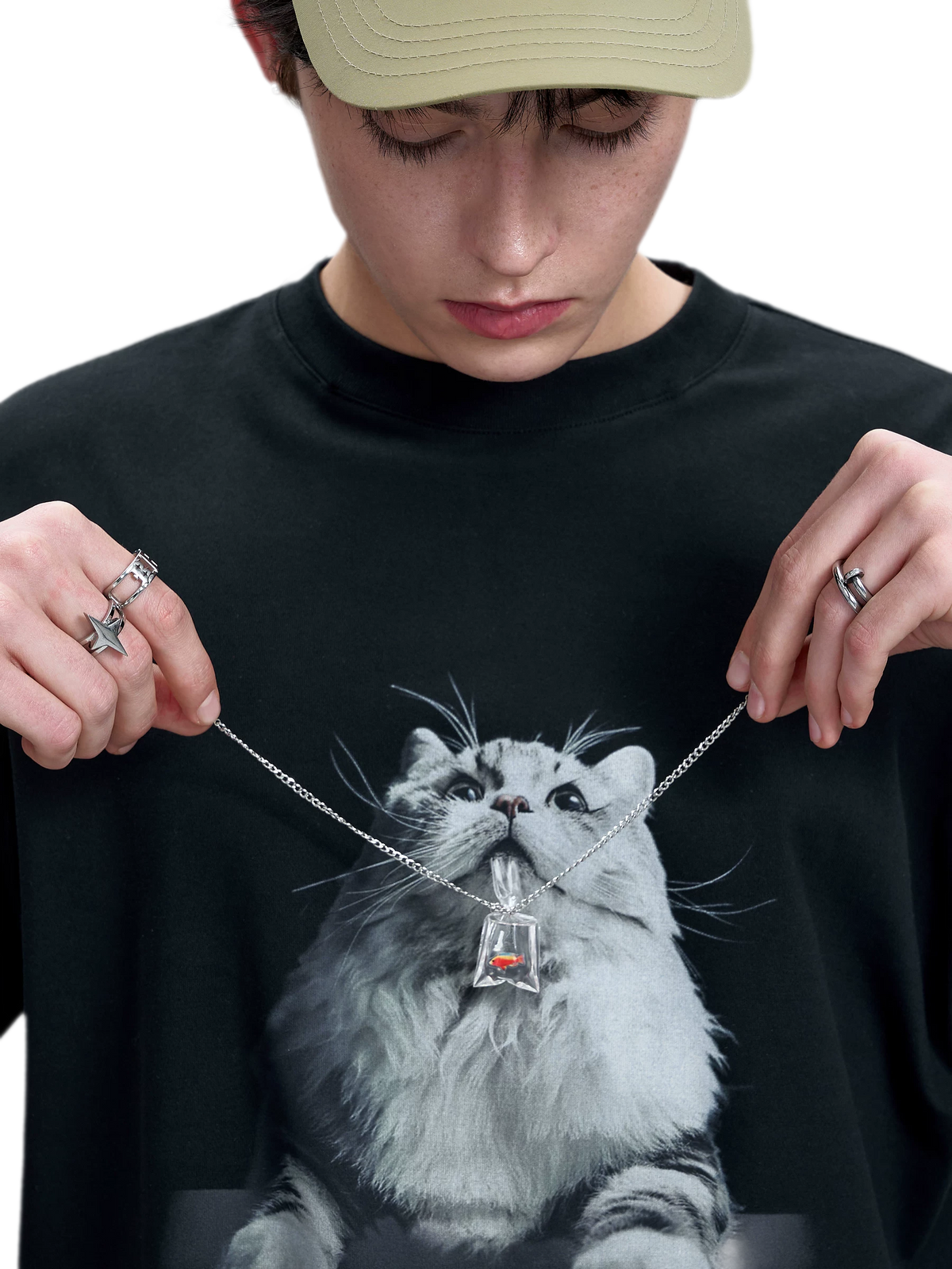 Tactile Graphic Loose T-Shirt