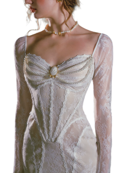 Lace Mermaid Long Sleeve Dress
