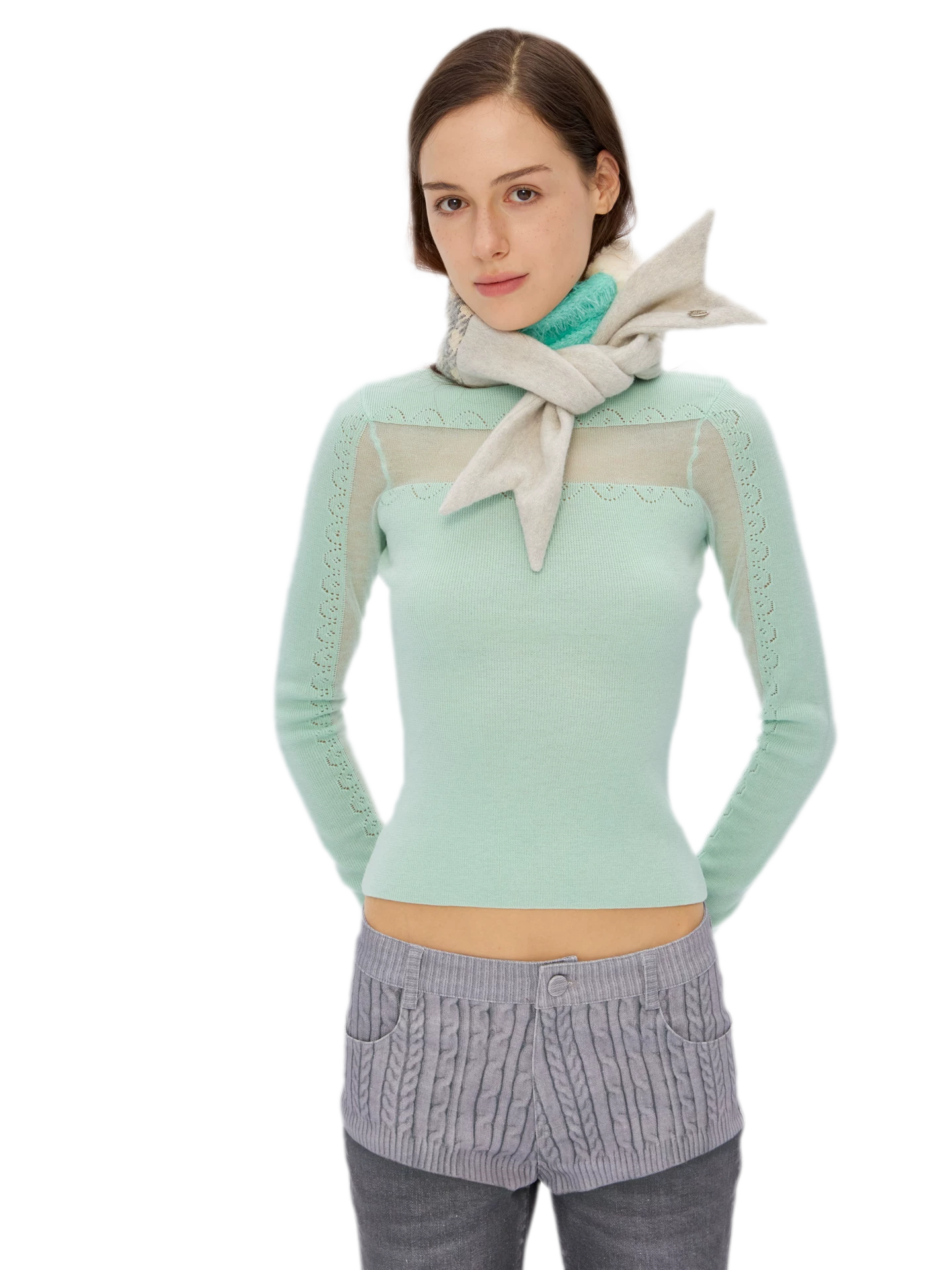Wool Rib Knit Top